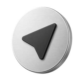 Decorative 3D icon of a send arrow on the contact us page